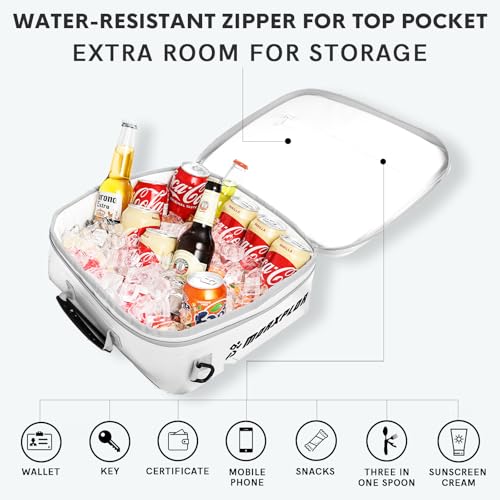 MORXPLOR Waterproof PVC Paddleboard Cooler Deck Bag - 12 Can Soft Insulated Cooler for Paddleboarding, Camping, Kayaking - Image 2