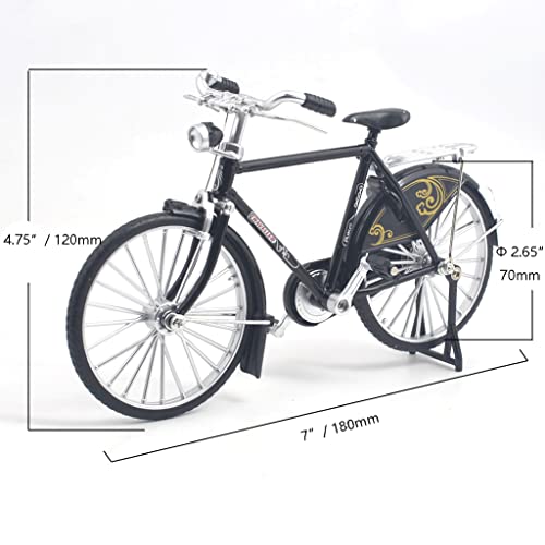Ailejia Vintage Metal Bicycle Ornaments Desktop Mini Retro Style Alloy Classical Bike Toy Figurines Home Decoration for Children Toys Gifts Green - Image 5
