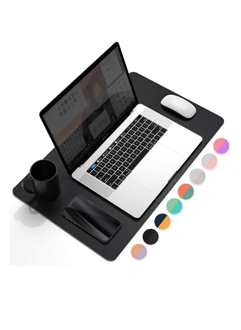 Cool Baby COOL BABY Multifunctional desk pad, ultra-thin waterproof PU leather mouse pad, office/home dual-use desk writing pad (90*45cm, Black + Red)  - Image 1