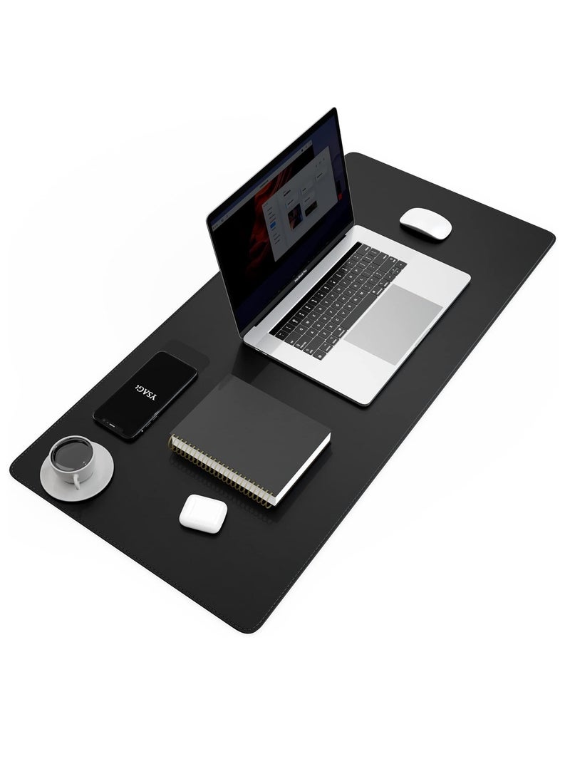 Cool Baby COOL BABY Multifunctional desk pad, ultra-thin waterproof PU leather mouse pad, office/home dual-use desk writing pad (90*45cm, Black + Red)  - Image 2