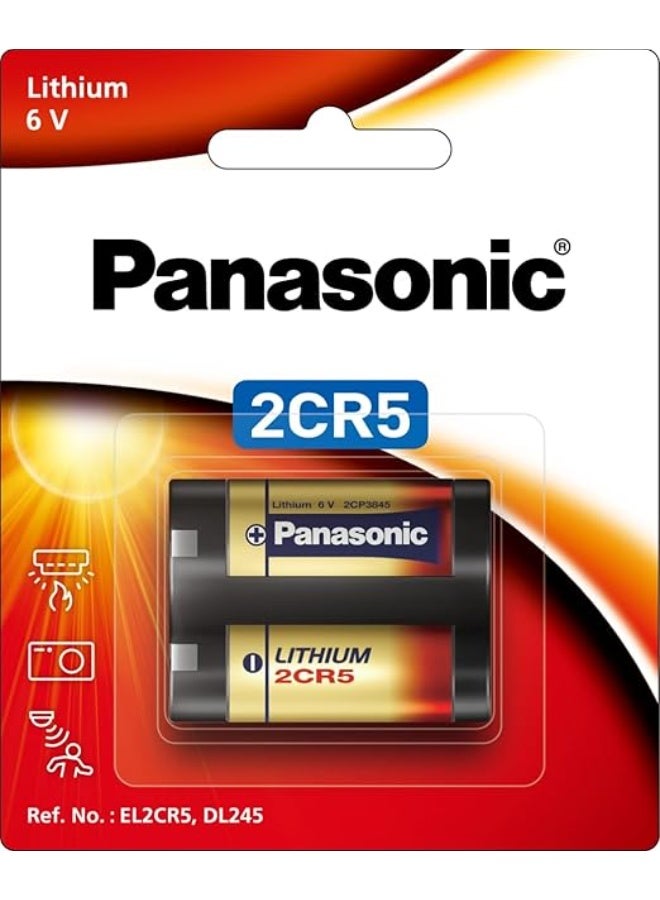 Panasonic 2CR5 Long Life 6V Lithium Battery – High Performance for Cameras & Video Equipment – Pack of 1 - Image 1