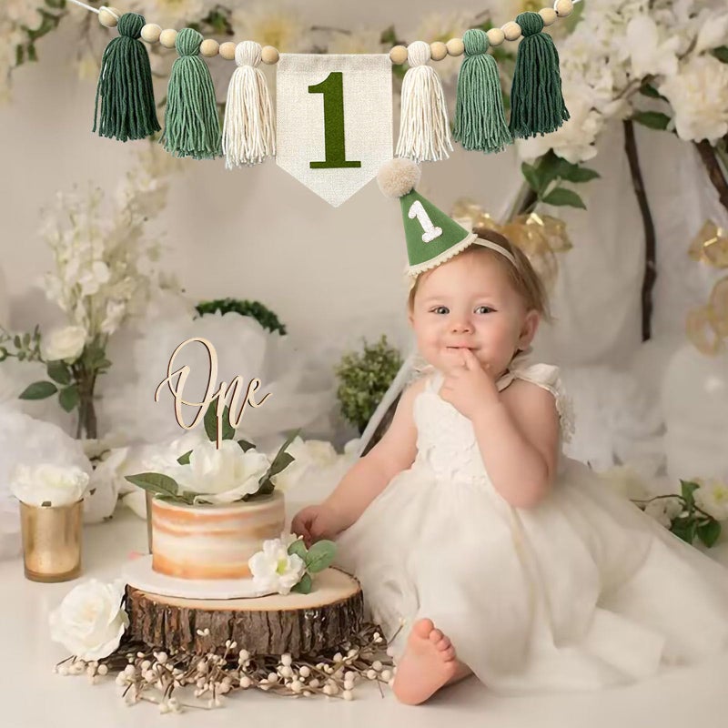 Ereniko Handmade Boho 1St Birthday High Chair Banner  Hat  Decorations - Wall Hangings  Kids Bedroom Birthday Hat - Image 3