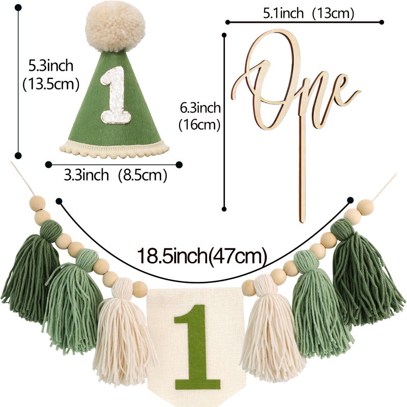 Ereniko Handmade Boho 1St Birthday High Chair Banner  Hat  Decorations - Wall Hangings  Kids Bedroom Birthday Hat - Image 5
