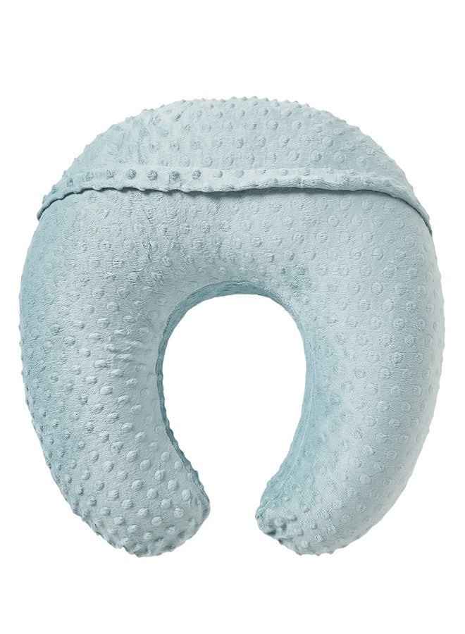 QUENESS Nursing Pillow and Positioner, Breastfeeding, Bottle Feeding, Baby Sitting Support with Removable Ultra Soft Cover, Tummy Time Support for Baby Boys and Girls (Cloud Blue) - Image 3