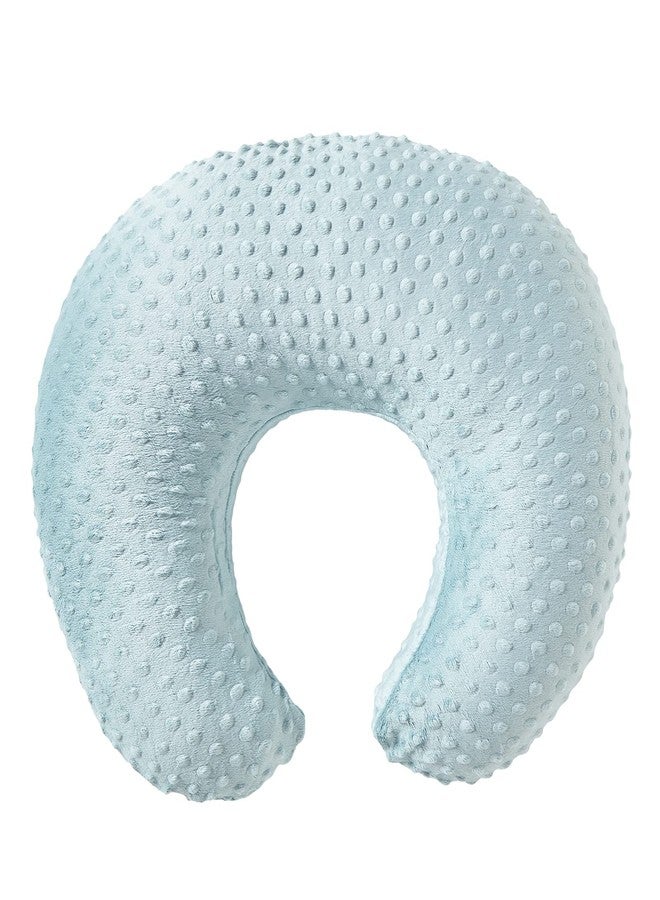 QUENESS Nursing Pillow and Positioner, Breastfeeding, Bottle Feeding, Baby Sitting Support with Removable Ultra Soft Cover, Tummy Time Support for Baby Boys and Girls (Cloud Blue) - Image 2