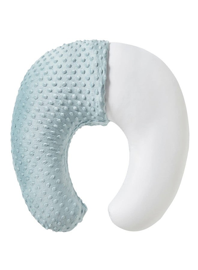 QUENESS Nursing Pillow and Positioner, Breastfeeding, Bottle Feeding, Baby Sitting Support with Removable Ultra Soft Cover, Tummy Time Support for Baby Boys and Girls (Cloud Blue) - Image 1