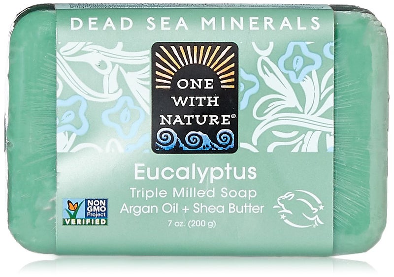 One With Nature Eucalyptus Triple Milled Dead Sea Bar Soap 7 Ounce  1 each
