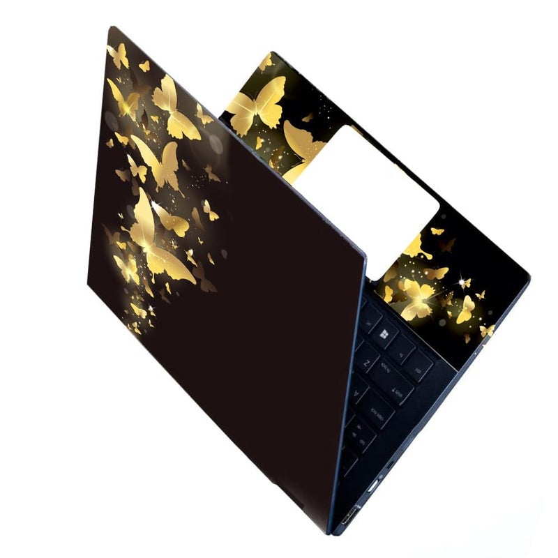 BAEYE Full Laptop Skin Stickers HD Quality Sticker for Laptops Upto 15.6" (Dustproof|Waterproof|Scratchproof|Reusable) - BE GD BFLY FL - Image 1