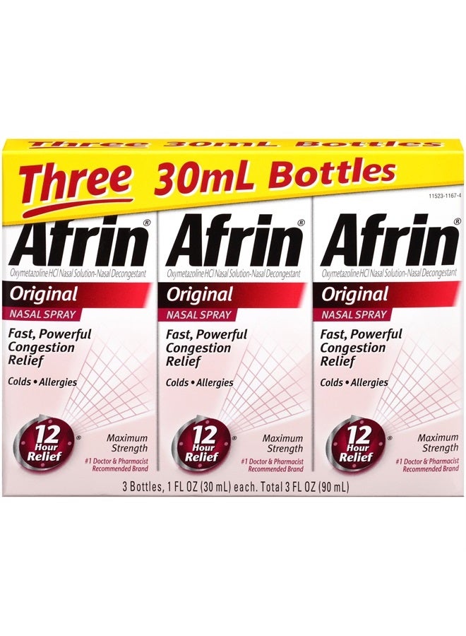 Afrin Original Nasal Spray, 1 Fl Oz, Pack of 3 - Image 2