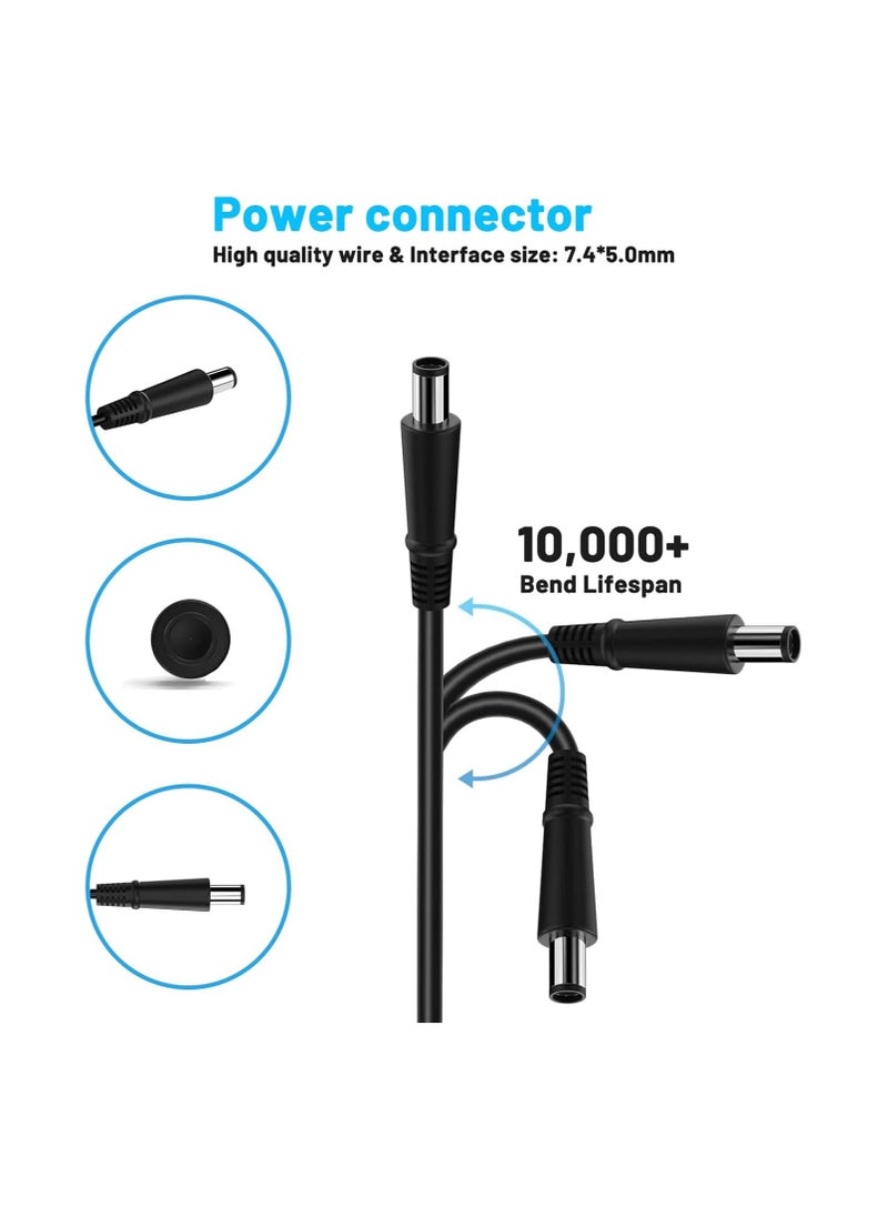Max Power - 150W Laptop Charger Fit for HP Thunderbolt Dock 120W G2 2UK37AA G4 4J0A2AA G2 HSN-IX01 HP Envy DV4 DV6 DV7 EliteBook 8460W 8560W 906329-001 693709-001 801637-0011 Adapter Power Cord 7.4 * 5.0MM - Image 1
