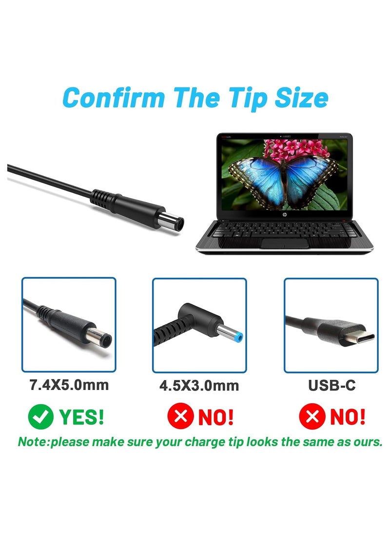 Max Power - 150W Laptop Charger Fit for HP Thunderbolt Dock 120W G2 2UK37AA G4 4J0A2AA G2 HSN-IX01 HP Envy DV4 DV6 DV7 EliteBook 8460W 8560W 906329-001 693709-001 801637-0011 Adapter Power Cord 7.4 * 5.0MM - Image 1