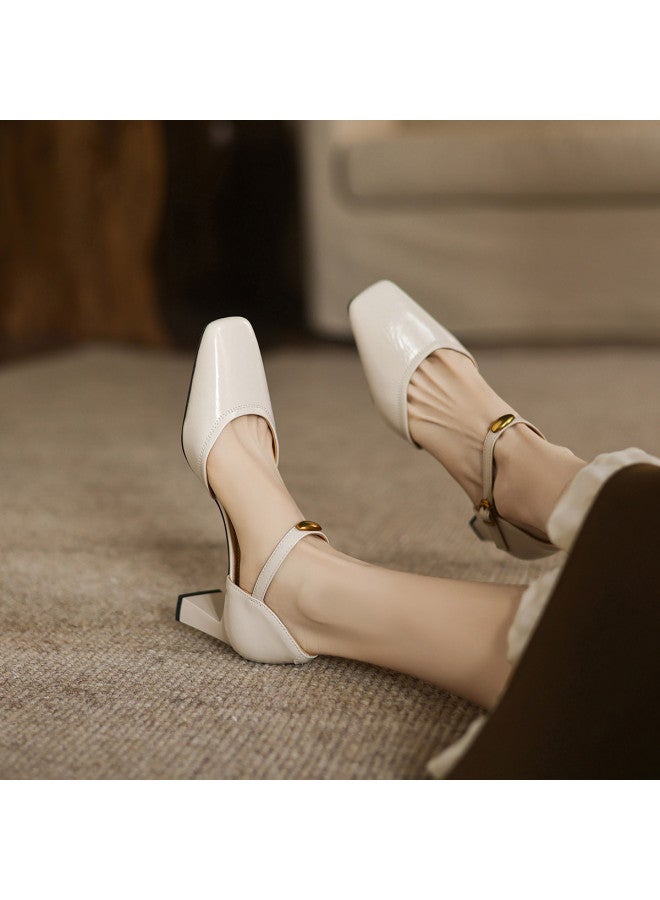 AME Minimalist Mid-arch Breathable Sandals Women 2025 New Solid Color Versatile Mary Jane Shoes Exquisite Fashion Footwear - Image 2