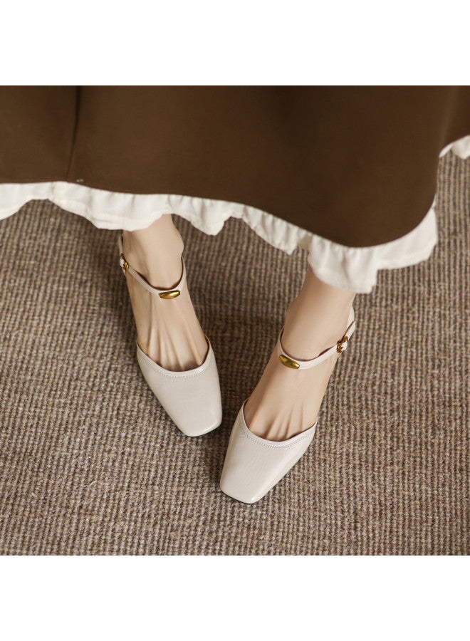 AME Minimalist Mid-arch Breathable Sandals Women 2025 New Solid Color Versatile Mary Jane Shoes Exquisite Fashion Footwear - Image 5