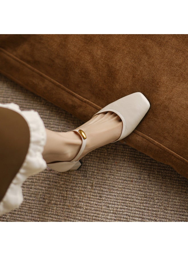 AME Minimalist Mid-arch Breathable Sandals Women 2025 New Solid Color Versatile Mary Jane Shoes Exquisite Fashion Footwear - Image 4