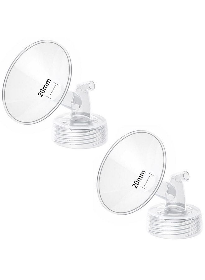 IVARONAL 2pcs 20mm Flange Compatible with Spectra S1 Spectra S2 Spectra9 Plus Synergy Gold Ameda MYA Motif Luna Breast Pump, Replacement to Spectra Pump Parts,Spectra Shields 20mm Replace Spectra S1 S2 Parts - Image 1
