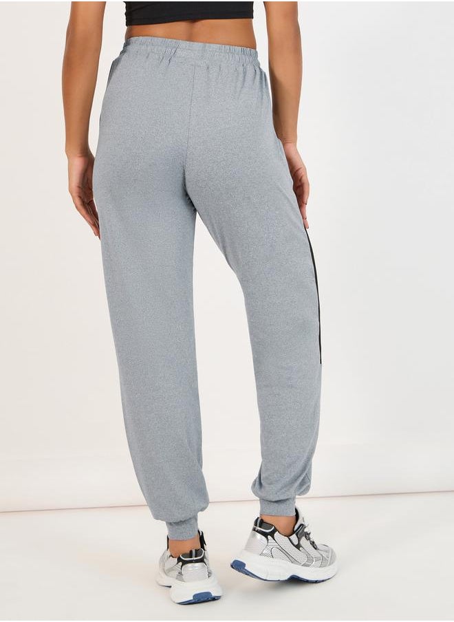 Styli - Melange Contrast Drawstring & Side Stripe Joggers - Image 1