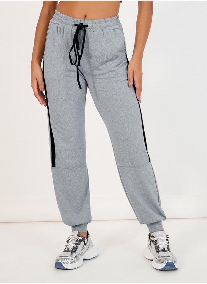 Styli - Melange Contrast Drawstring & Side Stripe Joggers - Image 1