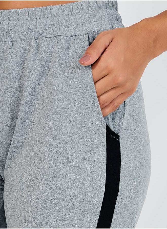Styli - Melange Contrast Drawstring & Side Stripe Joggers - Image 1