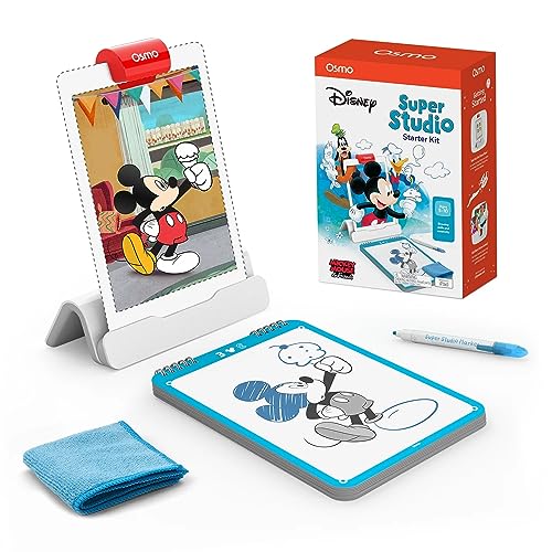 Osmo Super Studio Disney Mickey Mouse Friends Starter Kit Age 612 Learn Disney Drawings and 100 Cartoon Drawings - Image 1