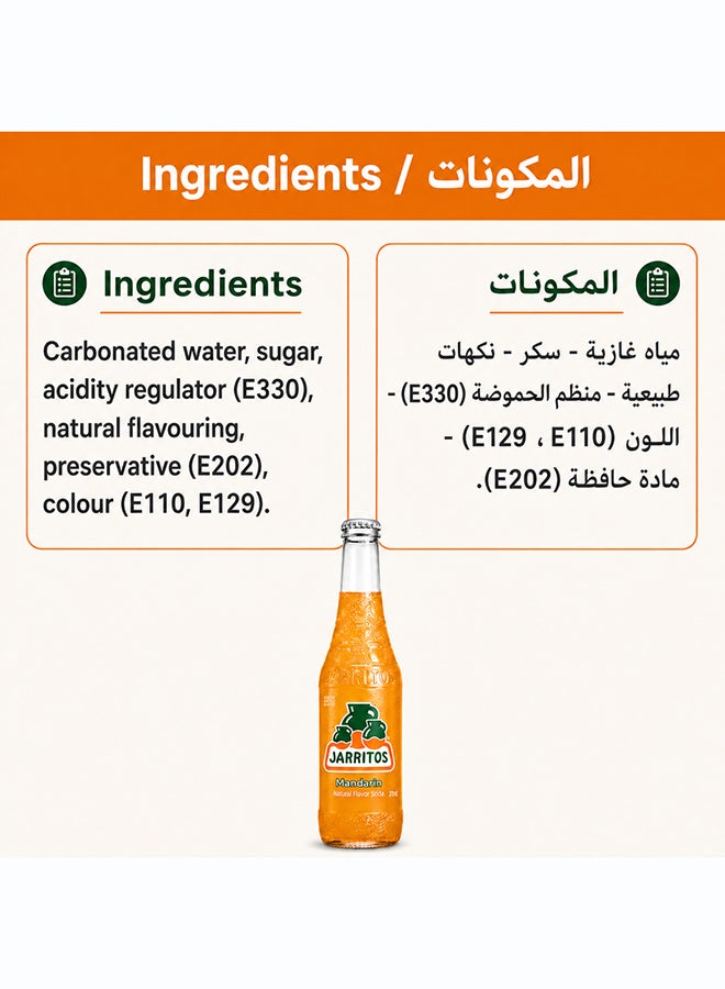 Jarritos Mandarin Flavour Mexican Carbonated Soft Drink Soda in Glass Bottles, Citrus Fizzy Refreshing Beverage, 370 ml Each, Made in Mexico Since 1950, Case Pack of 24 - Image 5