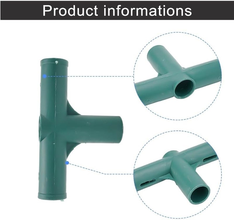 Greenhouse Support Frame Connectors 3 Color 8 Pieces 19mm Diameter Pipe Joint Brackets - Image 3
