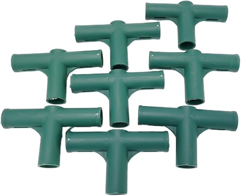 Greenhouse Support Frame Connectors 3 Color 8 Pieces 19mm Diameter Pipe Joint Brackets - Image 4