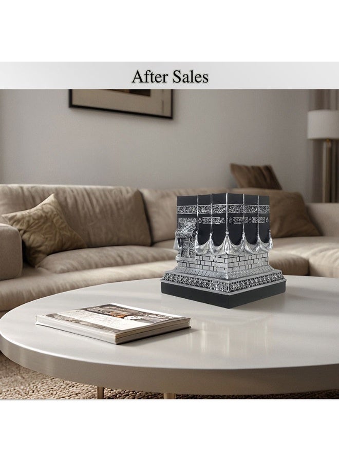 Kaaba Mecca Model Ornament, Resin Craft Saudi Souvenir, Black and Silver, 4.6 inches - Image 3