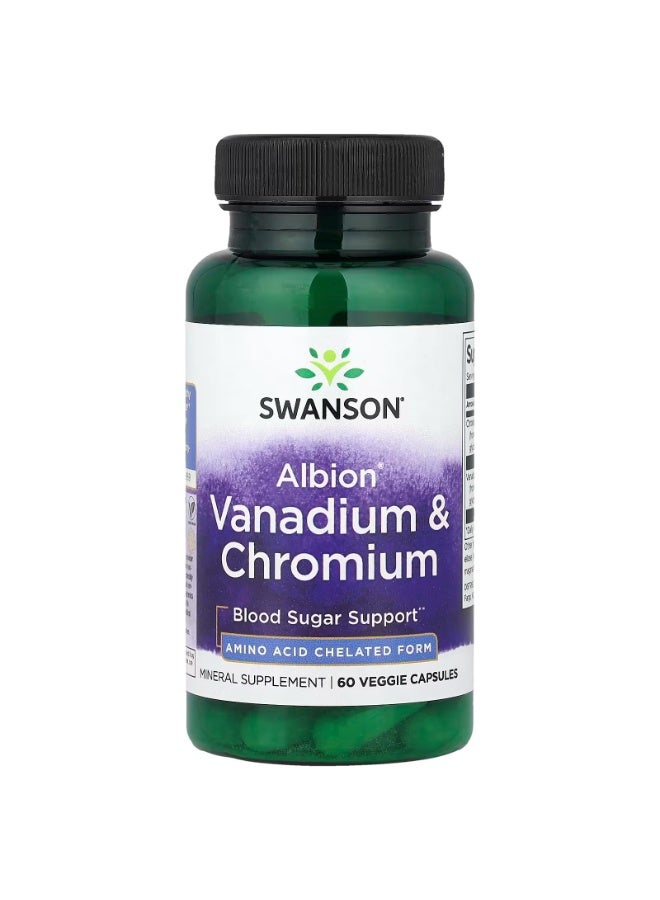 Albion® Vanadium & Chromium, 60 Veggie Capsules