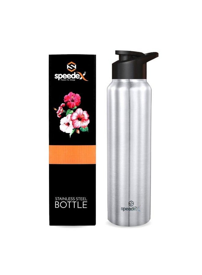 Speedex Stainless Steel Silver Water Bottle 1 Litre with Sipper Cap | Leak Proof & BPA Free | Fridge Safe Bottle for School, Gym, Office | For Boys, Girls, Men, Women, Kids - Image 2