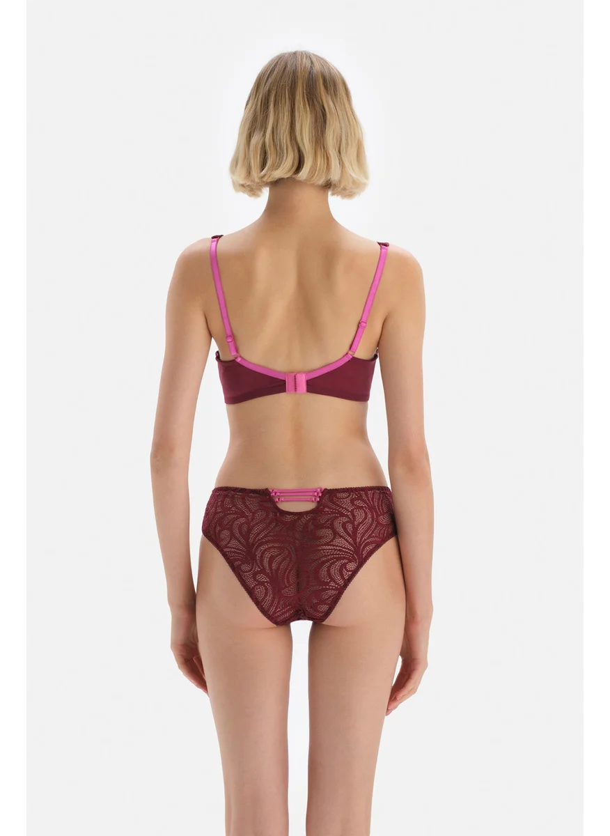داجي Cherry Ribbon Detailed Lace Brazillian