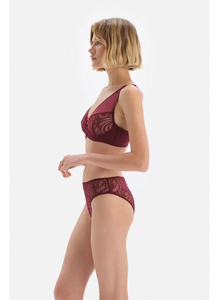 داجي Cherry Ribbon Detailed Lace Brazillian