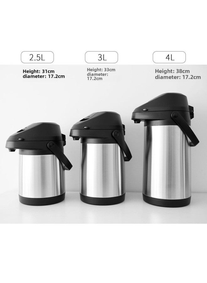 Vacuum Stainless Steel Inner Liner Air Pressure Thermos Thermos Thermos Thermos Thermos Thermos Thermos Car Household Chess And Card Room Kettle-Color:4 Liter 304 Stainless Steel Liner Lever Press-Capacity:Default Items  - Image 4