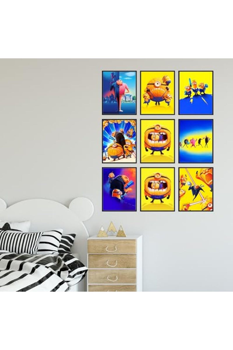 BigWig Prints Despicable Me 4 Wall Art - Minion Bedroom Decor, Minions Poster, Despicable Me Party Decorations, Kids Movie Posters, Wall Decor Artwork for Kids Room - Unframed Set of 9 (8x10) - Image 4