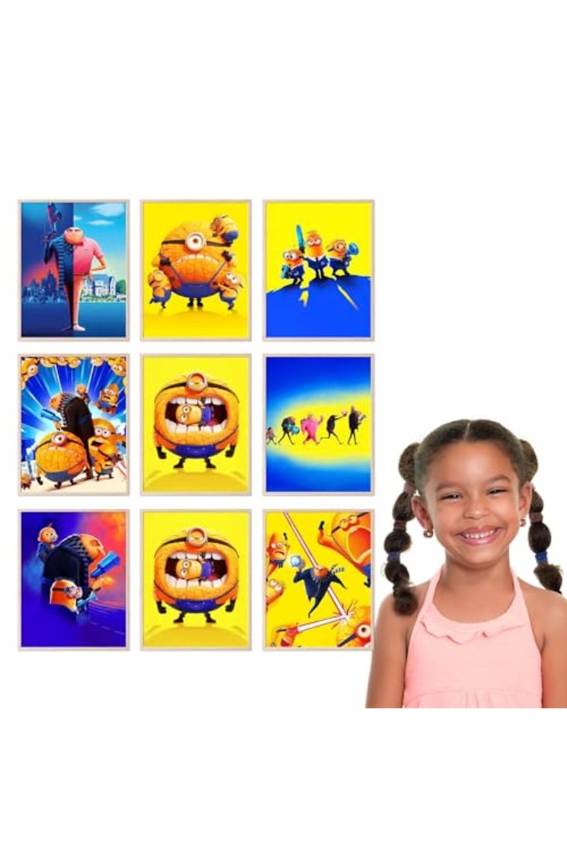 BigWig Prints Despicable Me 4 Wall Art - Minion Bedroom Decor, Minions Poster, Despicable Me Party Decorations, Kids Movie Posters, Wall Decor Artwork for Kids Room - Unframed Set of 9 (8x10) - Image 5