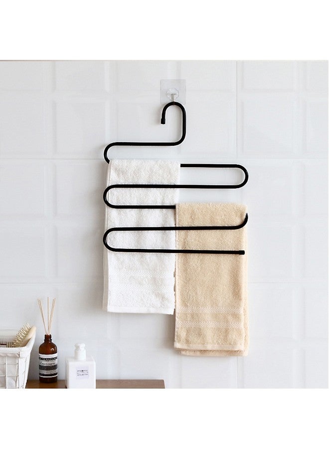 House of Quirk Metal S-Shape 5 Layers Magic Pants Hanger - Brown 1pc - Image 2