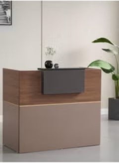 Office Reception Desk, Small Reception Counter Desk with Lockable Drawers, Standing Front Desk Reception, Multifunctional Retail Counter Table