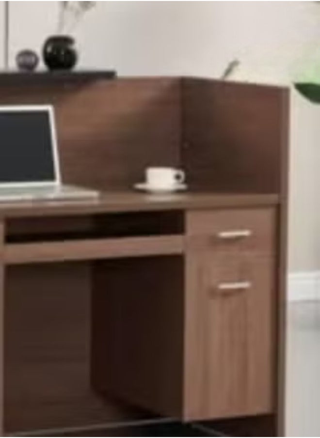 ALWASIT HOME - Office Reception Desk, Small Reception Counter Desk with Lockable Drawers, Standing Front Desk Reception, Multifunctional Retail Counter Table - Image 1