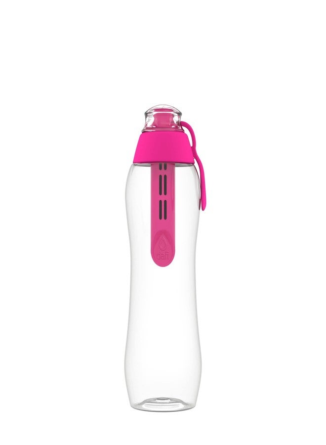 Dafi Sport Water Bottle with Filter Pink | 10 oz | Personal Reusable Water Bottle, Backpacking Filter Replacement, tap Water Straw Purifier, Water for Travel | Made in Europe - Image 1