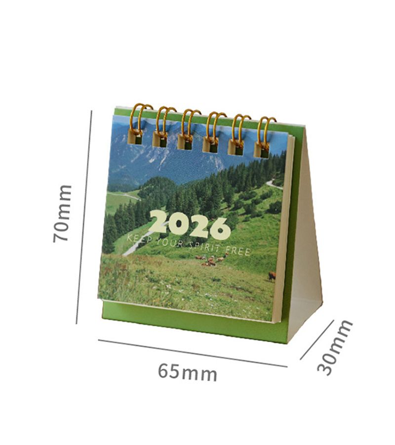2026 Mini Desk Calendar A2 With Creative Coil For Planning Office Decoration - Image 3