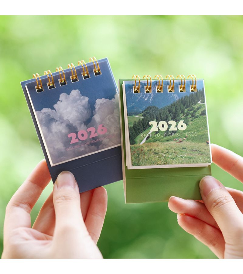 2026 Mini Desk Calendar A2 With Creative Coil For Planning Office Decoration - Image 4