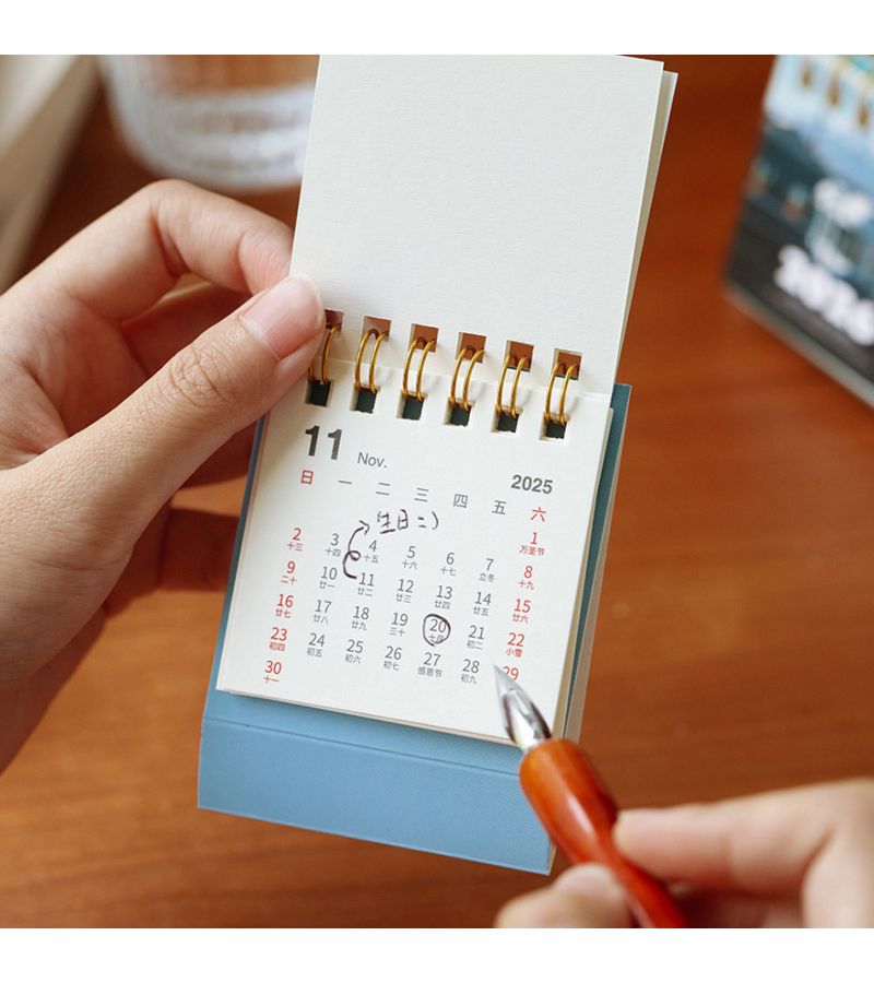 2026 Mini Desk Calendar A2 With Creative Coil For Planning Office Decoration - Image 5