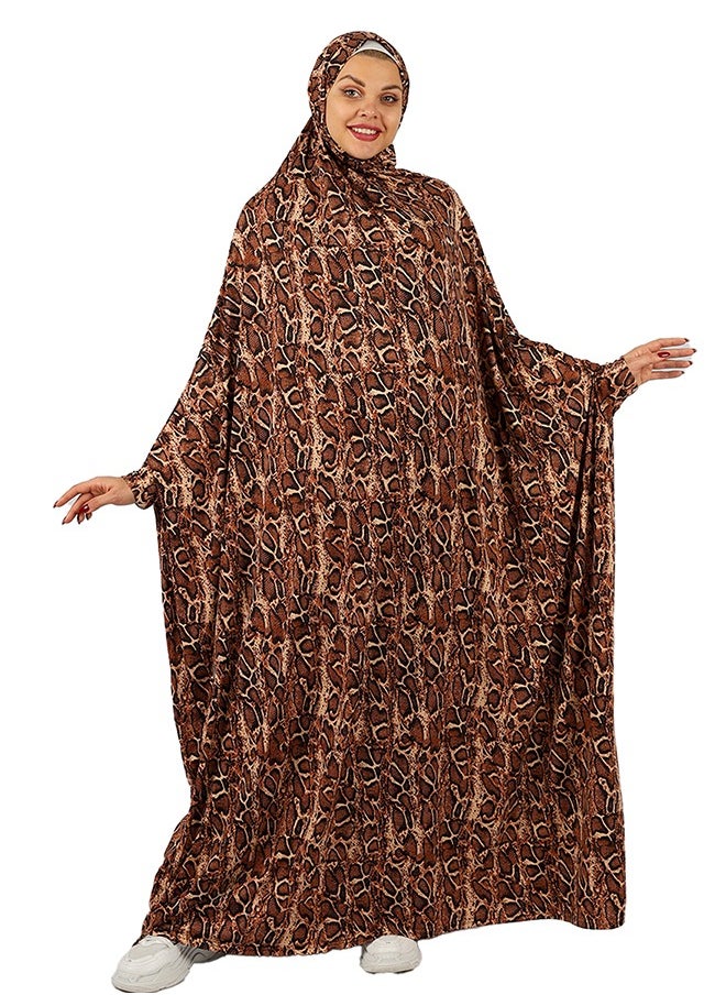 Zmurud Practical  Kuwaiti Jersey prayer dress  with headscarf from zmurud fashion  - Image 1