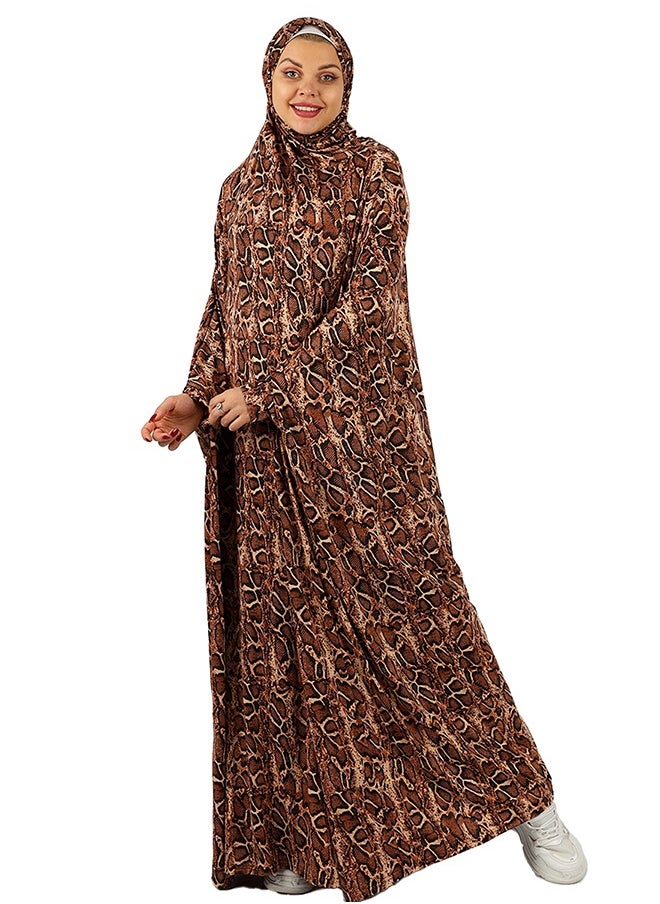 Zmurud Practical  Kuwaiti Jersey prayer dress  with headscarf from zmurud fashion  - Image 2