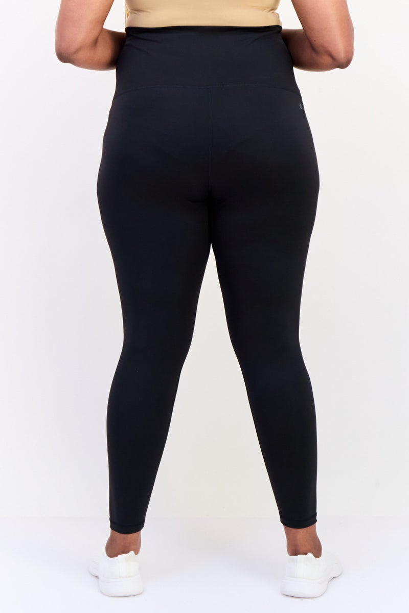 Adidas ليجنغز تدريب ضيقة للنساء بشعار العلامة التجارية، أسود - Image 4