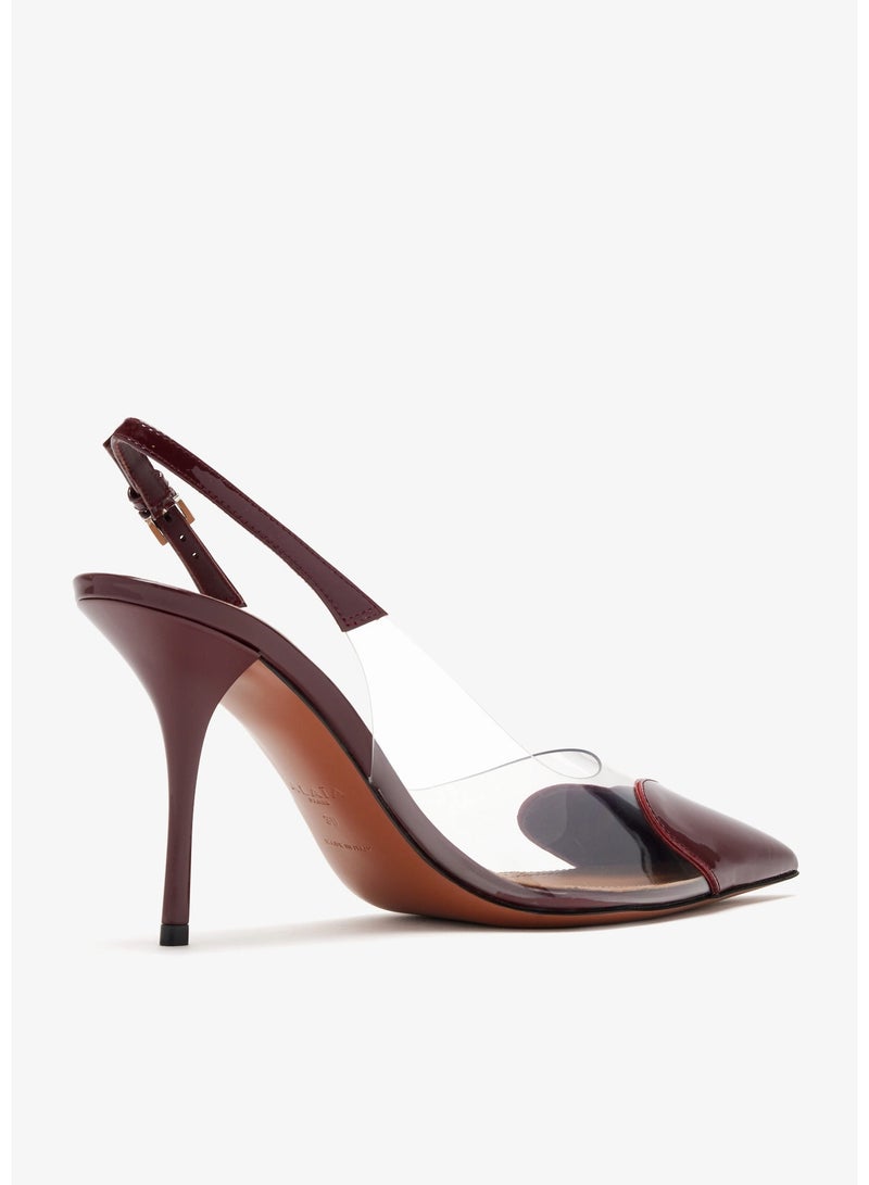 ALAIA PARIS ALAIA LE CŒUR SLINGBACKS IN PATENT LEATHER - Image 3