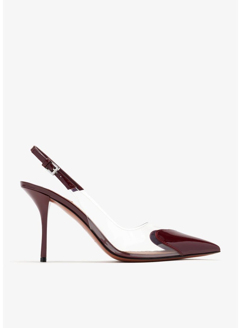 ALAIA PARIS ALAIA LE CŒUR SLINGBACKS IN PATENT LEATHER - Image 1