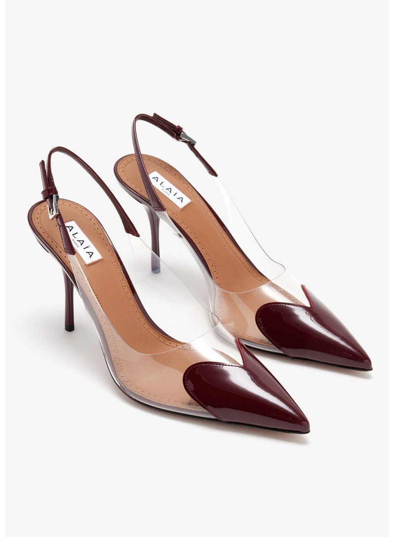 ALAIA PARIS ALAIA LE CŒUR SLINGBACKS IN PATENT LEATHER - Image 4
