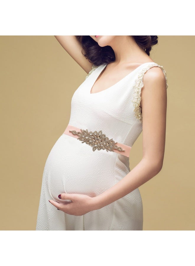 حزام وشاح زهور نسائي للفتيات ， لفستان زفاف العروس/فستان زفاف الطفل (برعم الثلج) - Image 3