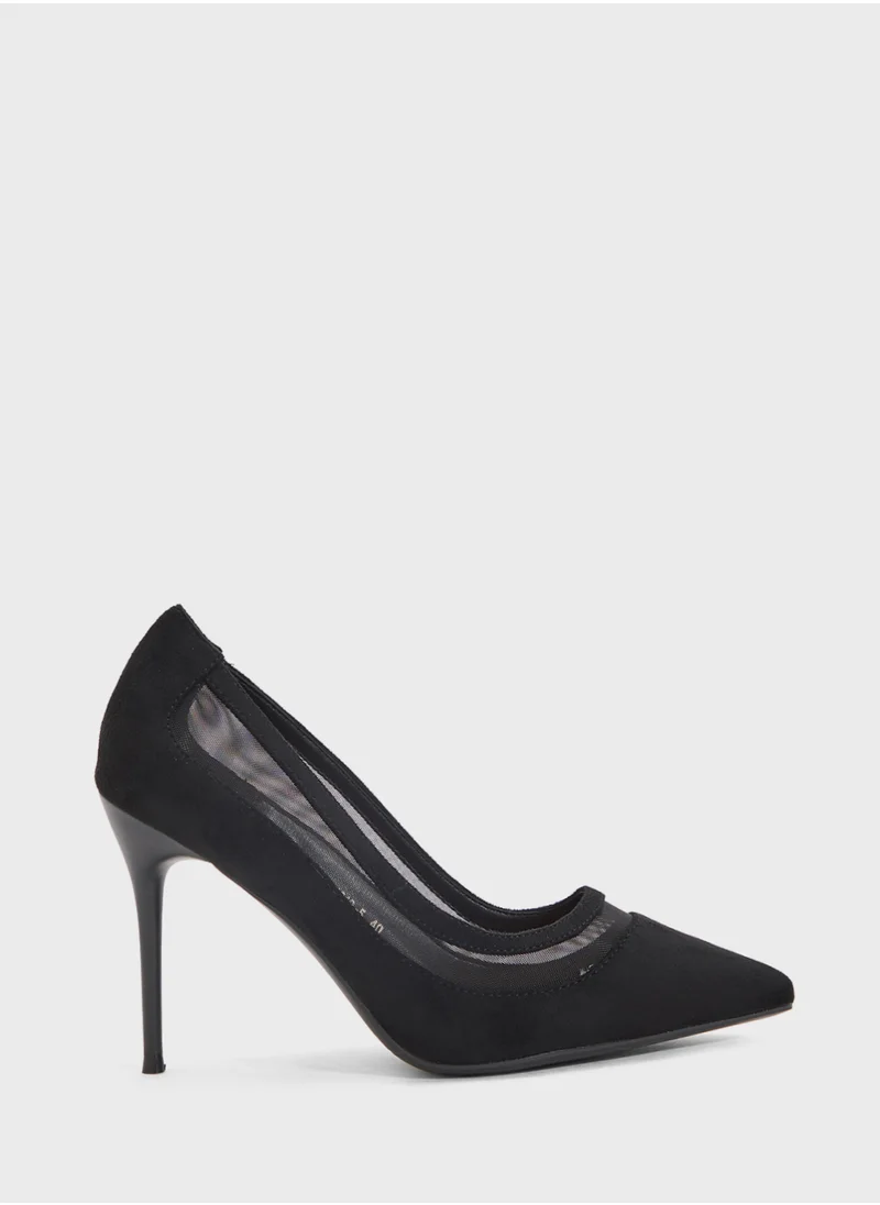ELLA High Heeled Mesh Pump