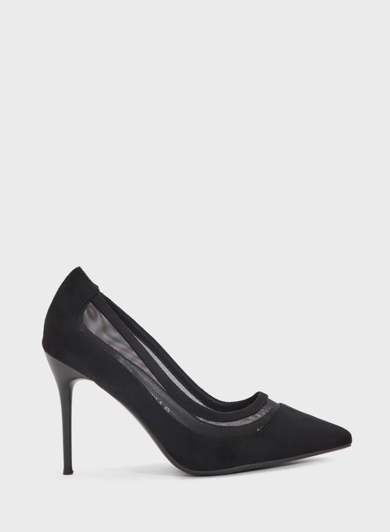 ELLA High Heeled Mesh Pump  - Image 1